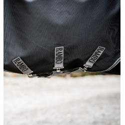 Horseware Rambo Supreme 1000D Turnout 50g deken Zwart / storm / zilvergrijs Horseware Rambo Supreme 1000D Turnout 50g deken Zwart / storm / zilvergrijs