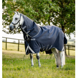 Horseware Rambo Supreme 1680D Turnout 0g Deken Marine / onweer / zilvergrijs Marineblauw