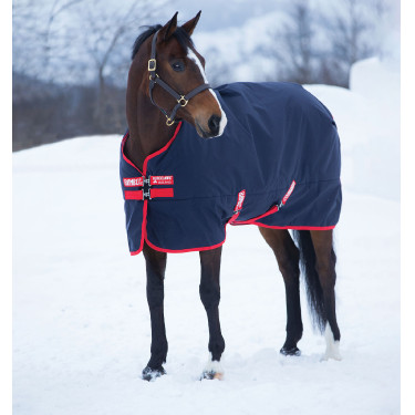 Buitendeken Horseware Rambo Original 200g Marine / rood Buitendeken Horseware Rambo Original 200g Marine / rood
