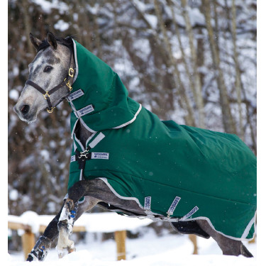 Horseware Rambo Original deken met Leg Arches 400g Groen / zilver Horseware Rambo Original deken met Leg Arches 400g Groen / zilver