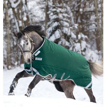 Horseware Rambo Original deken met Leg Arches 400g Groen / zilver Horseware Rambo Original deken met Leg Arches 400g Groen / zilver