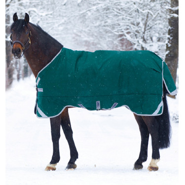 Horseware Rambo Original deken met Leg Arches 400g Groen / zilver Horseware Rambo Original deken met Leg Arches 400g Groen / zilver
