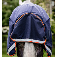 Horseware Rambo Original 100g deken met Leg Arches Marine / oranje Blauw Horseware Rambo Original 100g deken met Leg Arches Marine / oranje Blauw