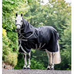 Horseware Amigo® Bravo 12 Plus 400g 1200D deken Zwart / titaniumgrijs / zilver