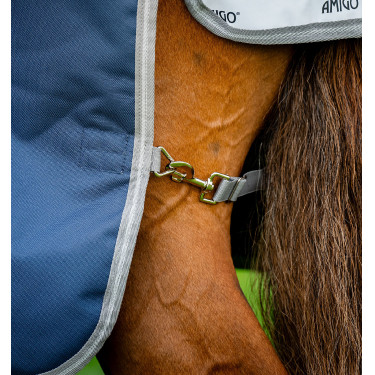 Horseware Amigo® Bravo 12 Plus Lite 0g 1200D deken Marine / grijs titanium / zilver Horseware Amigo® Bravo 12 Plus Lite 0g 1200D deken Marine / grijs titanium / zilver