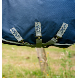 Horseware Amigo® Bravo 12 Plus 250g 1200D deken Marine / grijs titanium / zilver Marineblauw