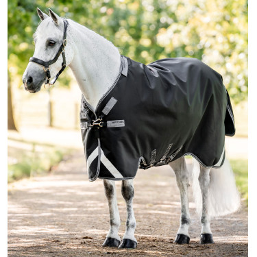 Horseware Rambo 1680D Turnout 100g deken Zwart / storm / zilvergrijs Horseware Rambo 1680D Turnout 100g deken Zwart / storm / zilvergrijs