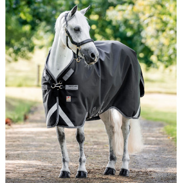 Horseware Rambo 1680D Turnout 250g VL deken Zwart / storm / zilvergrijs