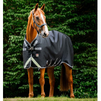 Horseware Rambo 1680D Turnout 450g VL deken Zwart / storm / zilvergrijs
