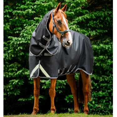 Horseware Rambo 1680D Turnout Plus 100g deken Zwart / storm / zilvergrijs Horseware Rambo 1680D Turnout Plus 100g deken Zwart / storm / zilvergrijs