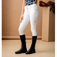 Horseware AA Aria rijbroek met kniestukken en middelhoge taille Wit Horseware AA Aria rijbroek met kniestukken en middelhoge taille Wit