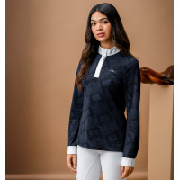 Wedstrijdpolo Horseware AA Alcina met lange mouwen Houtskool Grijs Wedstrijdpolo Horseware AA Alcina met lange mouwen Houtskool Grijs