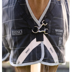 Horseware Rhino Wug Poney Turnout 0g deken Zwart / wit-grijze ruiten Horseware Rhino Wug Poney Turnout 0g deken Zwart / wit-grijze ruiten