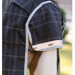 Horseware Rhino Wug Poney Turnout 0g deken Zwart / wit-grijze ruiten Horseware Rhino Wug Poney Turnout 0g deken Zwart / wit-grijze ruiten