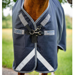 Horseware Rambo 1680D Turnout 0g deken Marine / onweer / zilvergrijs Marineblauw Horseware Rambo 1680D Turnout 0g deken Marine / onweer / zilvergrijs Marineblauw