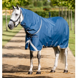 Horseware Ionic Therapy Turnout 100g deken Bleu imperial / argent /Marine Blauw Horseware Ionic Therapy Turnout 100g deken Bleu imperial / argent /Marine Blauw