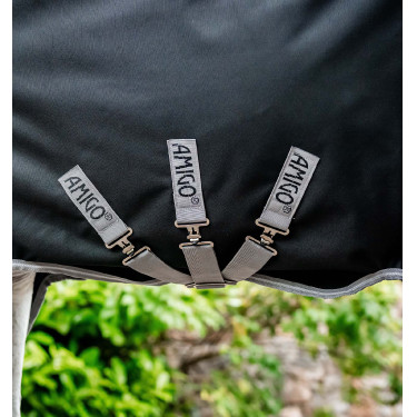 Horseware Amigo 1200D Turnout Plus 50g deken Zwart / titaniumgrijs / zilver Horseware Amigo 1200D Turnout Plus 50g deken Zwart / titaniumgrijs / zilver