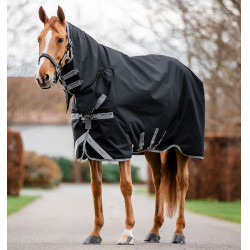 Horseware Amigo 1200D Geïntegreerde Regendeken 250g Zwart / titaniumgrijs / zilver
