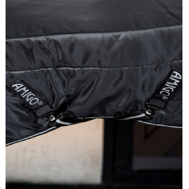 Horseware Amigo Ripstop Insulator 350g staldeken Zwart / zwart / zilver Horseware Amigo Ripstop Insulator 350g staldeken Zwart / zwart / zilver