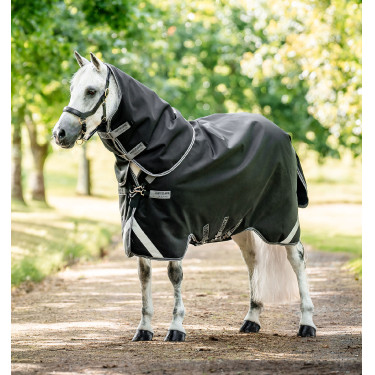 Horseware Rambo Supreme Turnout Vari-layer 1680D 450g deken Zwart / storm / zilvergrijs