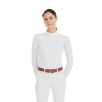 Wedstrijdshirt Aerolight met lange mouwen Horse Pilot dames Wit