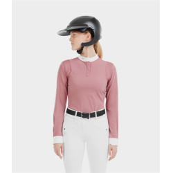 Wedstrijdshirt Aerolight met lange mouwen Horse Pilot dames Roze mesa