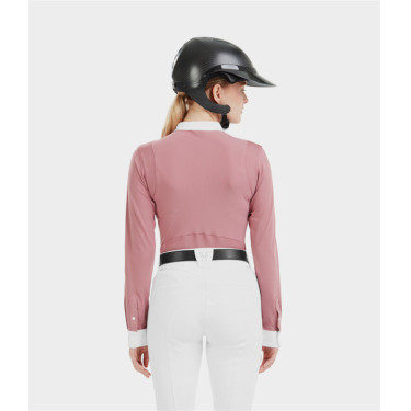Wedstrijdshirt Aerolight met lange mouwen Horse Pilot dames Roze mesa
