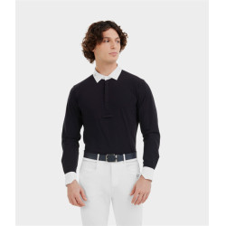 Wedstrijdshirt Aerolight met lange mouwen Horse Pilot heren Donkere nacht Zwart