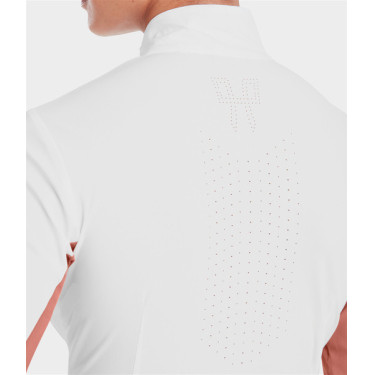 Wedstrijdshirt Monica Horse Pilot lange mouwen dames Baksteenstof Roze