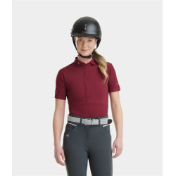 Damespolo met korte mouwen Aeromesh Horse Pilot Donkerrood Damespolo met korte mouwen Aeromesh Horse Pilot Donkerrood