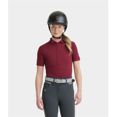 Damespolo met korte mouwen Aeromesh Horse Pilot Donkerrood Damespolo met korte mouwen Aeromesh Horse Pilot Donkerrood