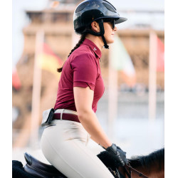 Damespolo met korte mouwen Aeromesh Horse Pilot Donkerrood Damespolo met korte mouwen Aeromesh Horse Pilot Donkerrood