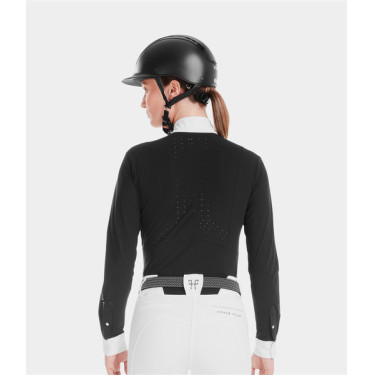 Wedstrijdpolo Monica Horse Pilot lange mouwen dames Wedstrijdpolo Monica Horse Pilot lange mouwen dames