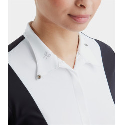 Wedstrijdpolo Monica Horse Pilot lange mouwen dames Donkere nacht Zwart Wedstrijdpolo Monica Horse Pilot lange mouwen dames Donkere nacht Zwart