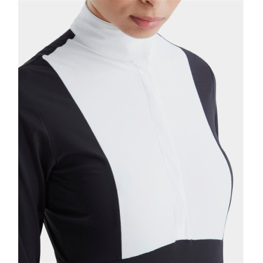 Wedstrijdpolo Monica Horse Pilot lange mouwen dames Donkere nacht Zwart Wedstrijdpolo Monica Horse Pilot lange mouwen dames Donkere nacht Zwart