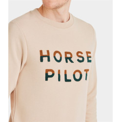 Sweatshirt Horse Pilot Team heren Zandkleurig Beige