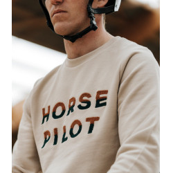 Sweatshirt Horse Pilot Team heren Zandkleurig Beige