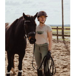 T-shirt Horse Pilot Team dames Zandkleurig Beige