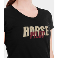 T-shirt Horse Pilot Team dames Zandkleurig Beige T-shirt Horse Pilot Team dames Zandkleurig Beige