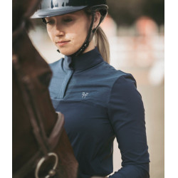 T-shirt Sunrise Horse Pilot dames Marine Marineblauw