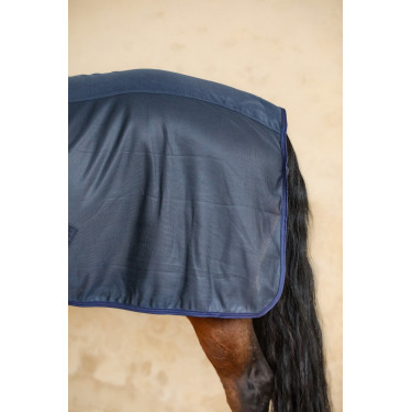 Mesh- en fleece-deken Kaya Harcour Marine Marineblauw