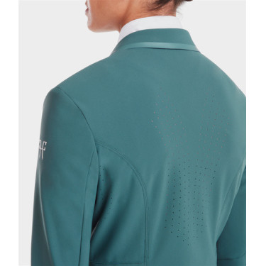 Wedstrijdjas Aeromade Horse Pilot dames Balsemgroen logo zilver