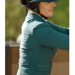 Wedstrijdjas Aeromade Horse Pilot dames Balsemgroen logo zilver