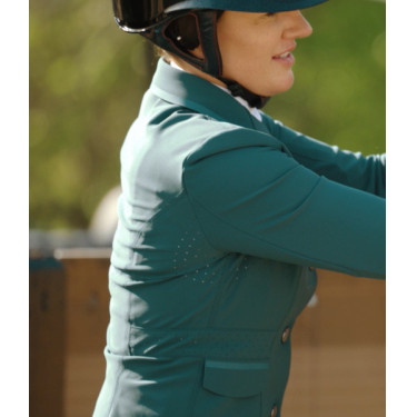 Wedstrijdjas Aeromade Horse Pilot dames Balsemgroen logo zilver