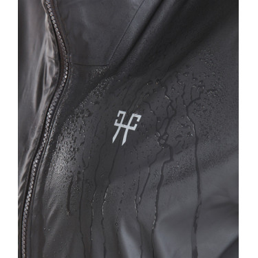 Lange waterdichte Raintech jas Horse Pilot dames Ijzer Grijs