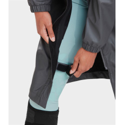 Lange waterdichte Raintech jas Horse Pilot dames Ijzer Grijs