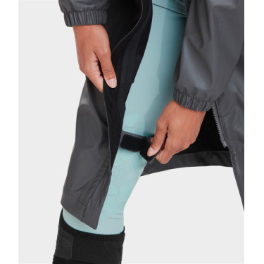 Lange waterdichte Raintech jas Horse Pilot dames Ijzer Grijs