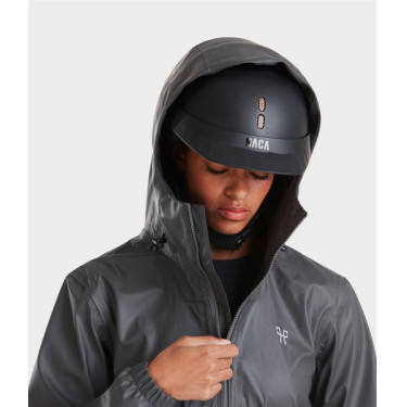 Lange waterdichte Raintech jas Horse Pilot dames Ijzer Grijs