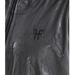 Lange waterdichte Raintech-jas Horse Pilot heren Ijzer Grijs