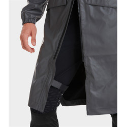 Lange waterdichte Raintech-jas Horse Pilot heren Ijzer Grijs